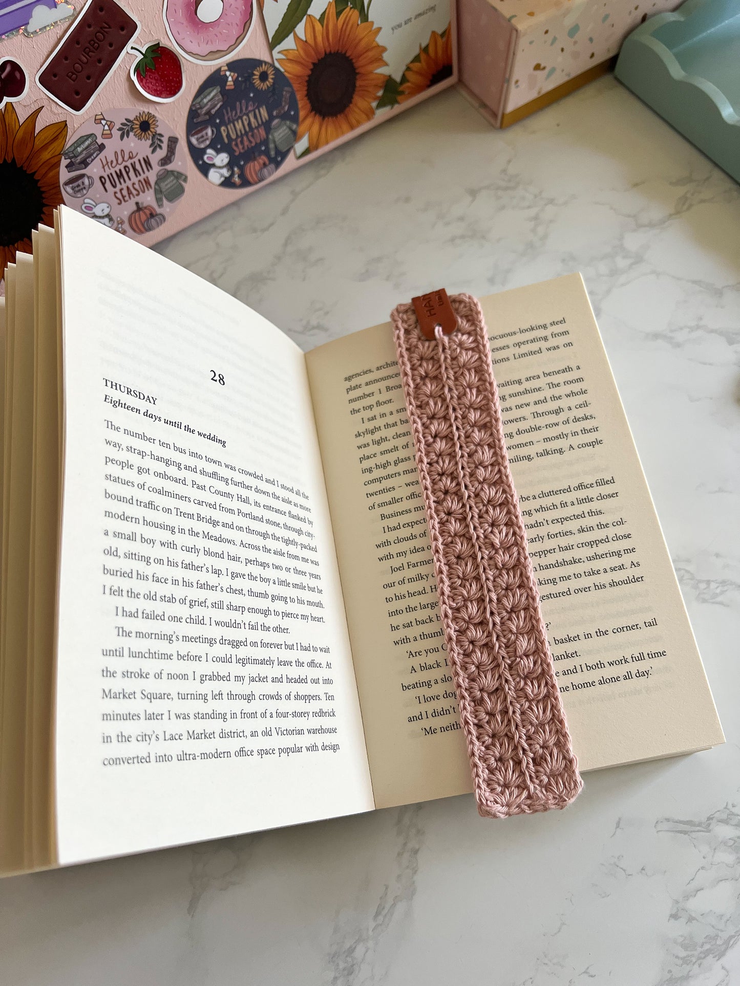 Handmade Cotton Crochet Bookmarks, gifts for book lovers