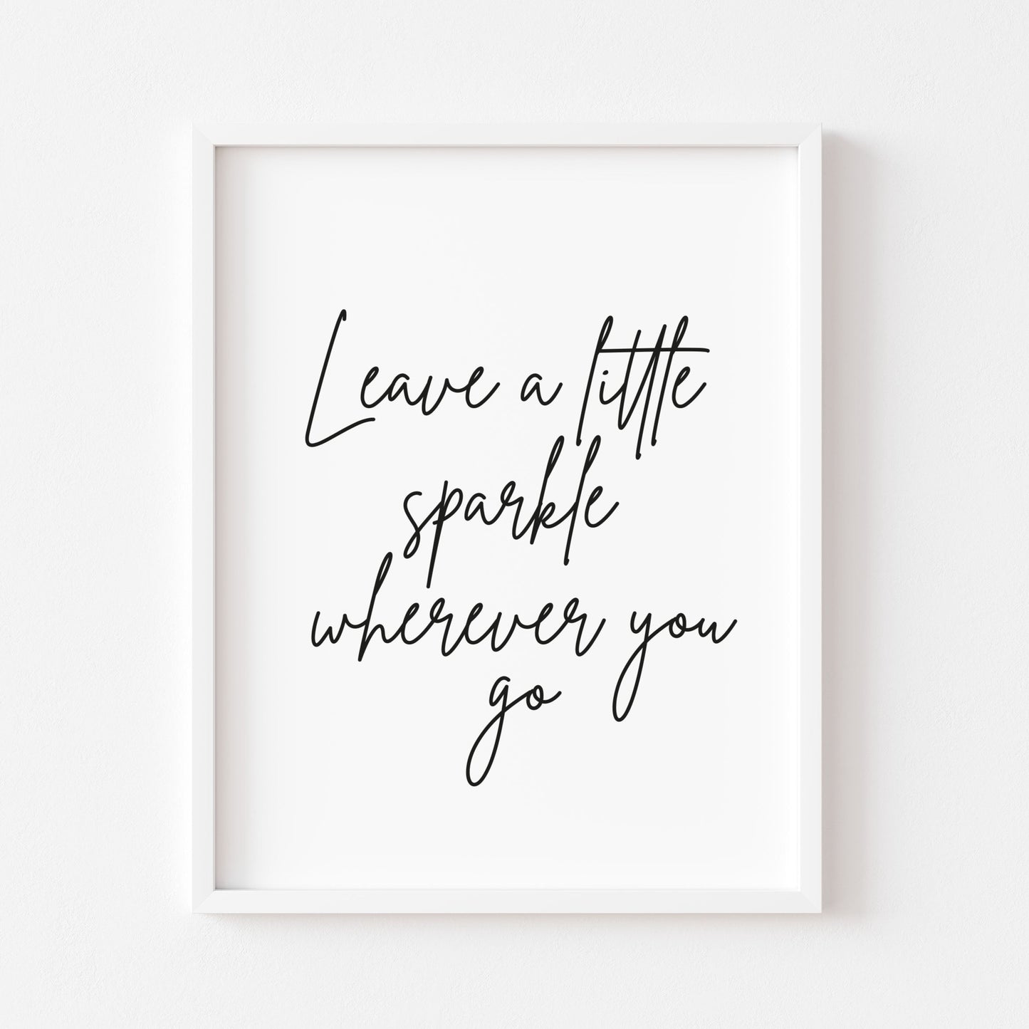 Leave a little sparkle motivational bedroom unframed wall art poster print