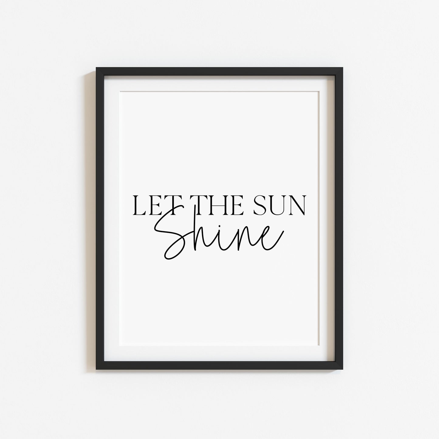 Let The Sun Shine summer print Minimalist Quote seasonal home Wall Art (unframed)