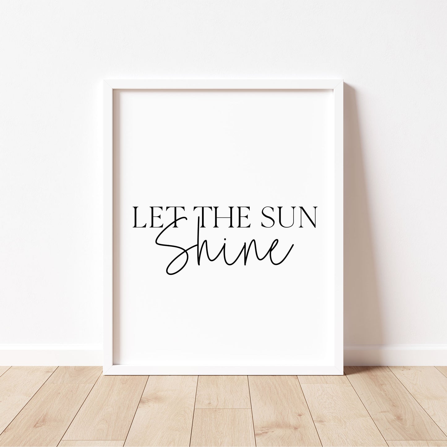 Let The Sun Shine summer print Minimalist Quote seasonal home Wall Art (unframed)