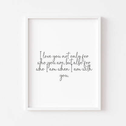 I love you couples bedroom wall art unframed poster print