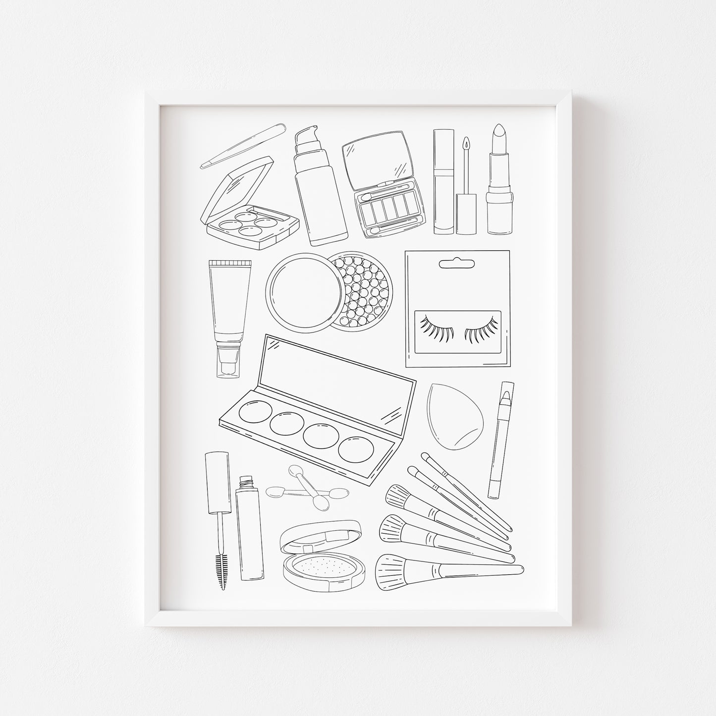 Make up Line Art Print Minimalist bedroom bathroom Decor unframed wall art poster