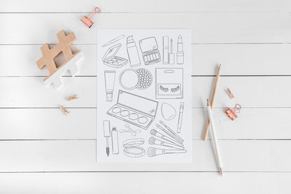 Make up Line Art Print Minimalist bedroom bathroom Decor unframed wall art poster