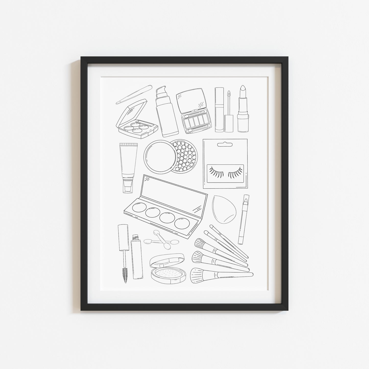 Make up Line Art Print Minimalist bedroom bathroom Decor unframed wall art poster