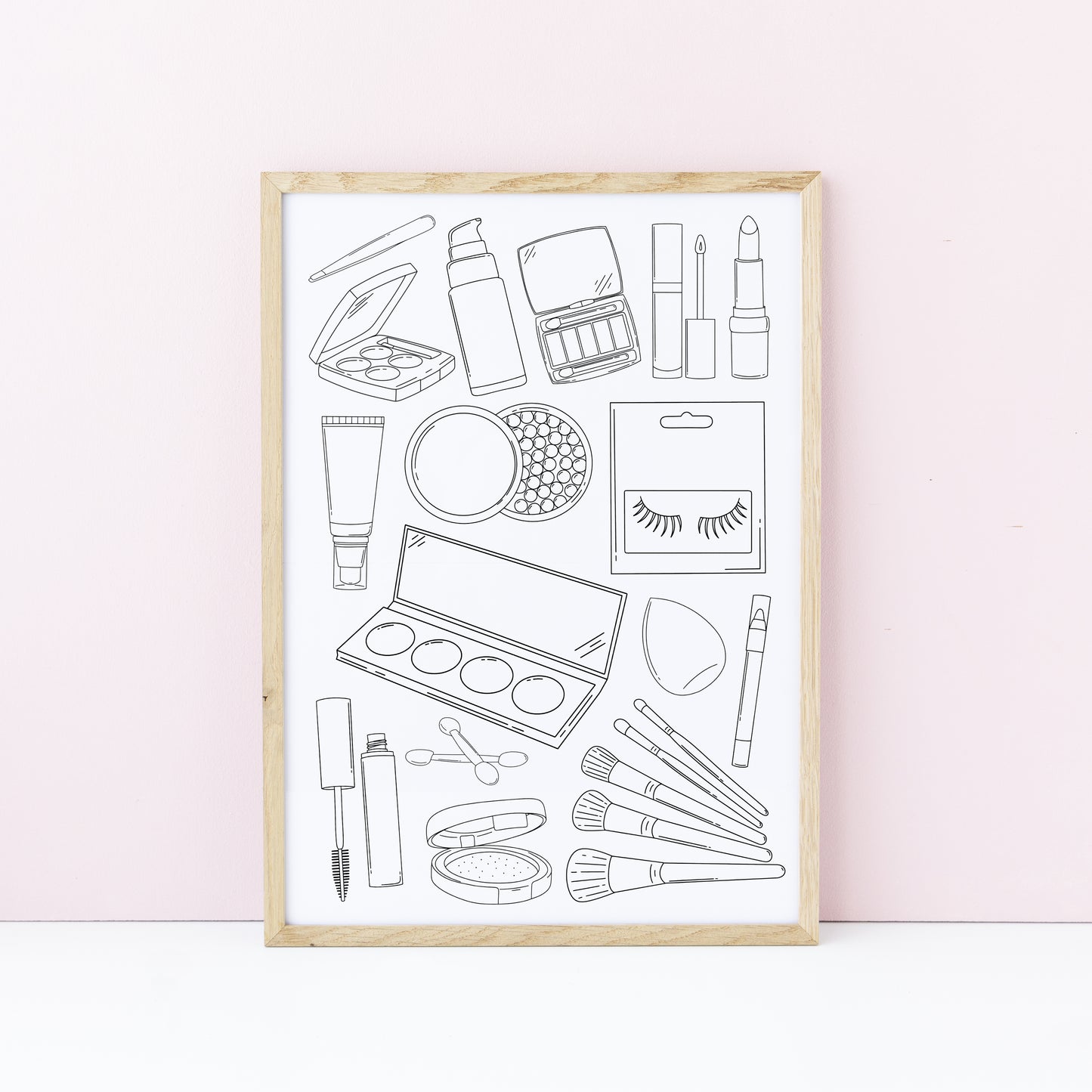 Make up Line Art Print Minimalist bedroom bathroom Decor unframed wall art poster
