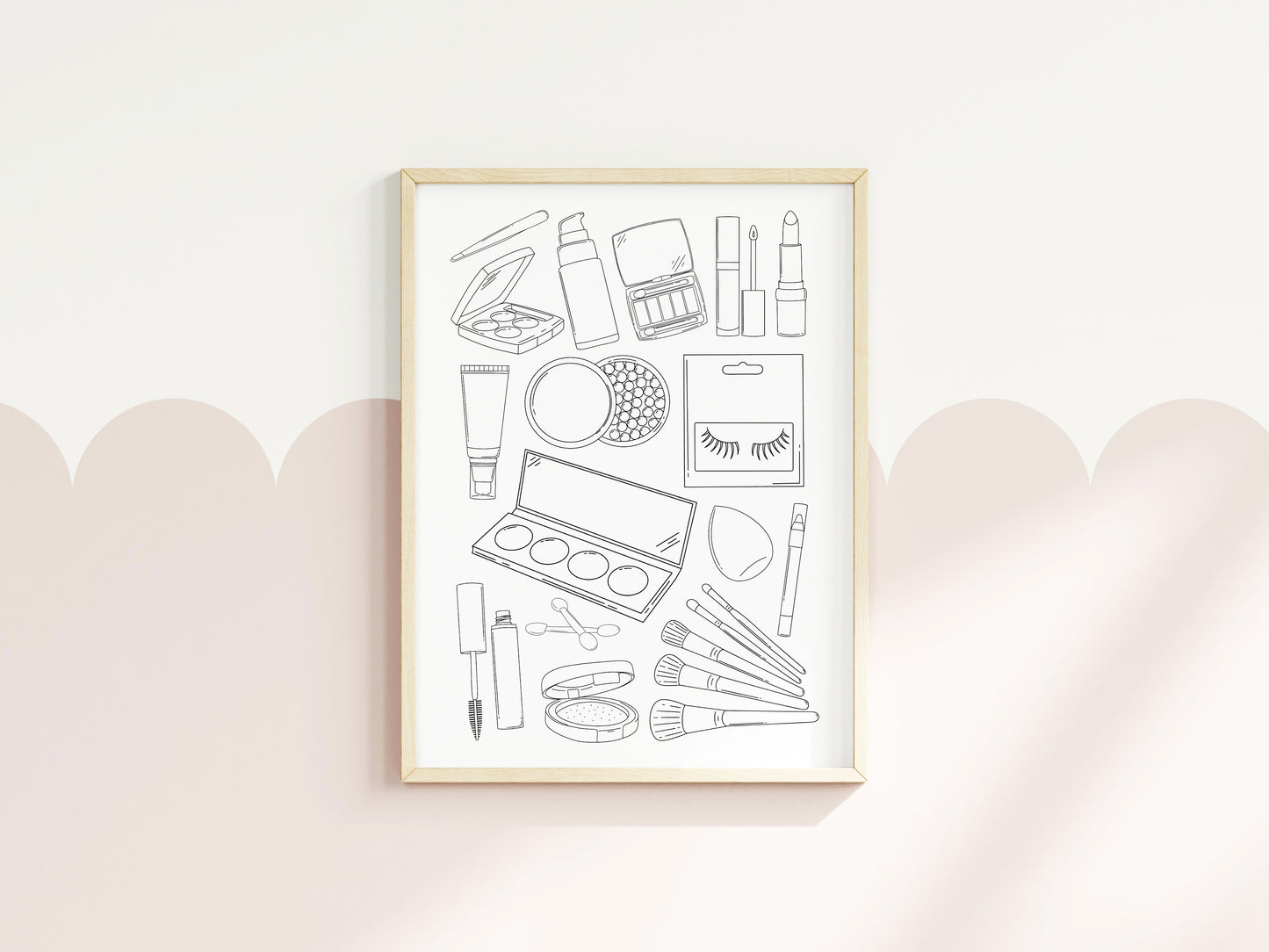 Make up Line Art Print Minimalist bedroom bathroom Decor unframed wall art poster