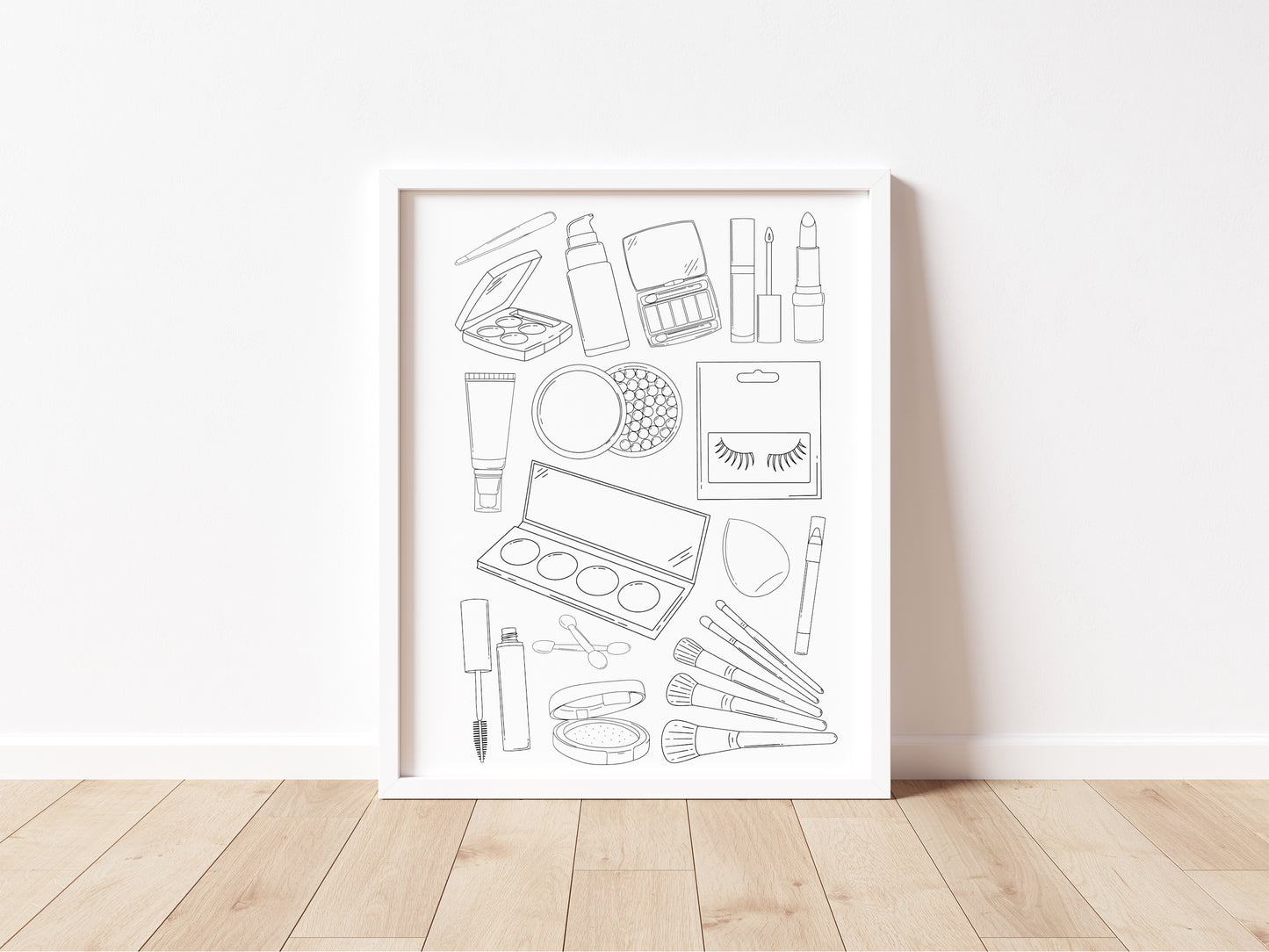 Make up Line Art Print Minimalist bedroom bathroom Decor unframed wall art poster