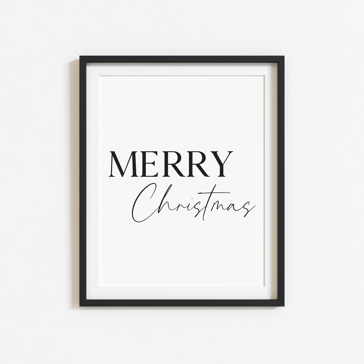 Christmas art print Merry Xmas seasonal unframed wall art poster