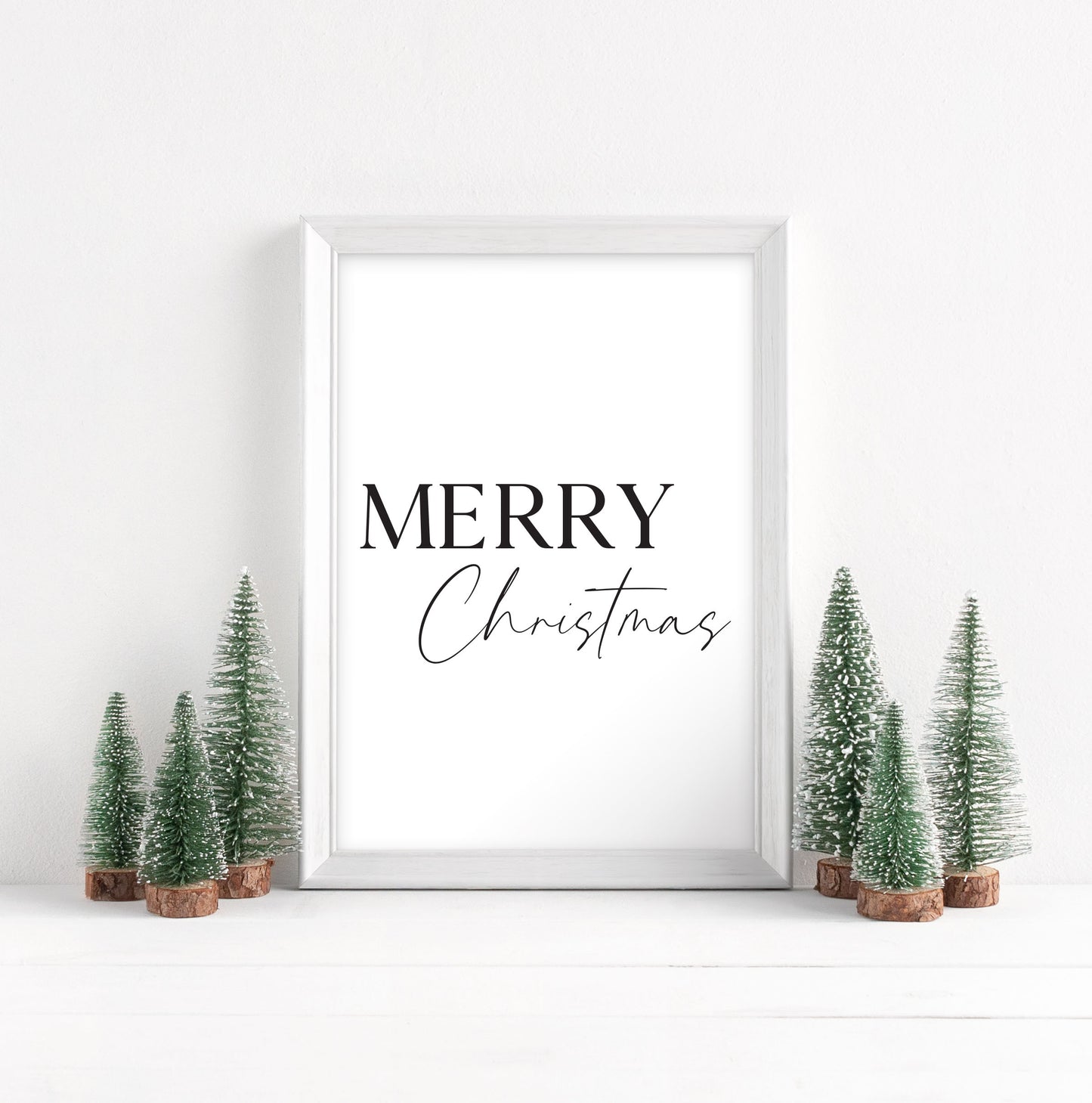 Christmas art print Merry Xmas seasonal unframed wall art poster