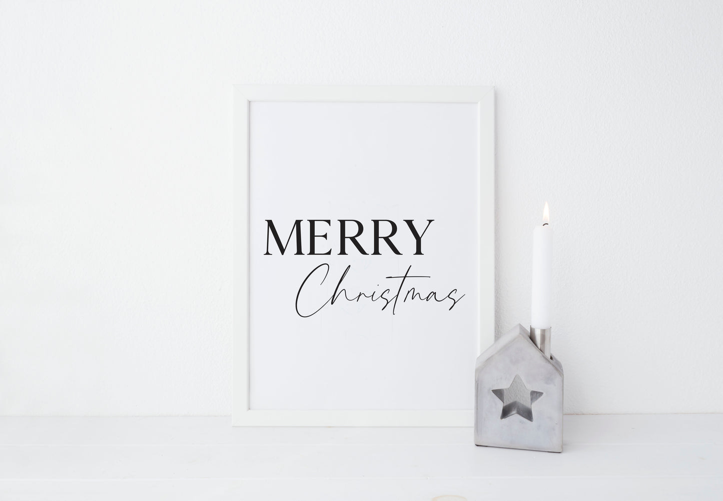 Christmas art print Merry Xmas seasonal unframed wall art poster