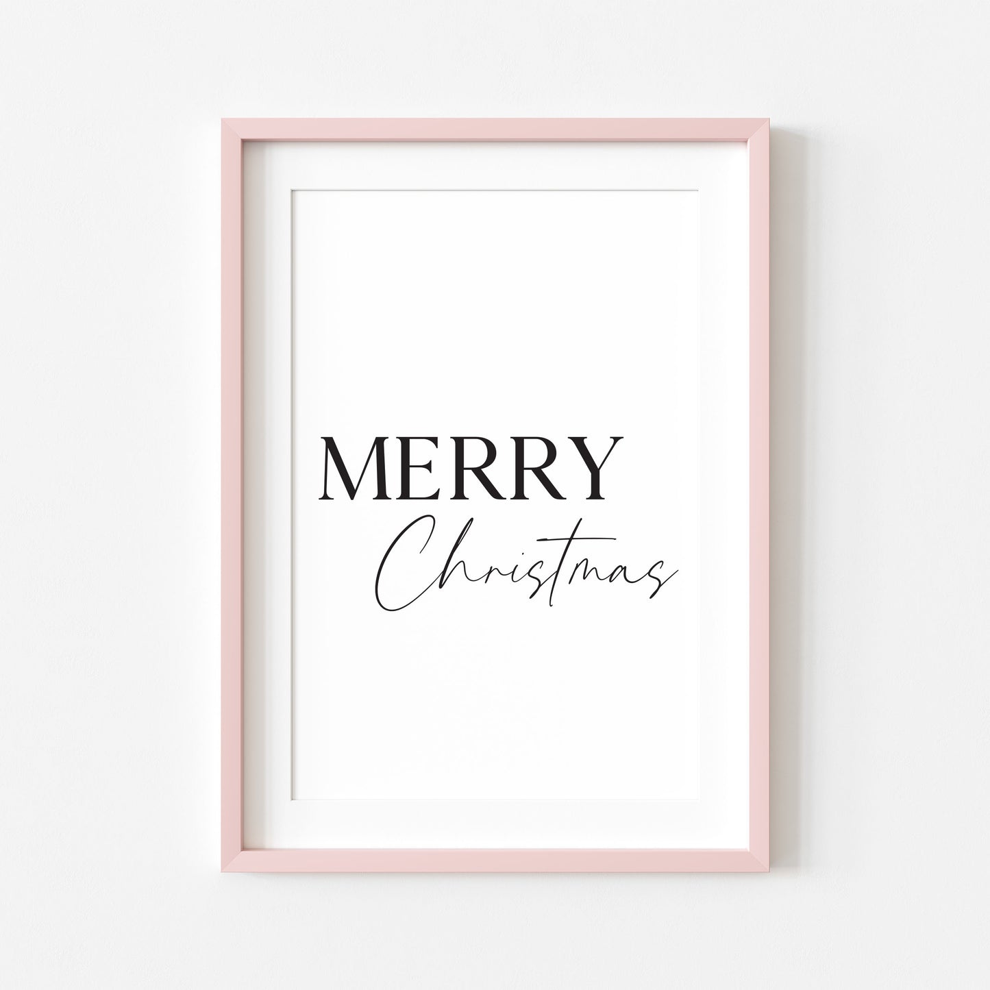 Christmas art print Merry Xmas seasonal unframed wall art poster