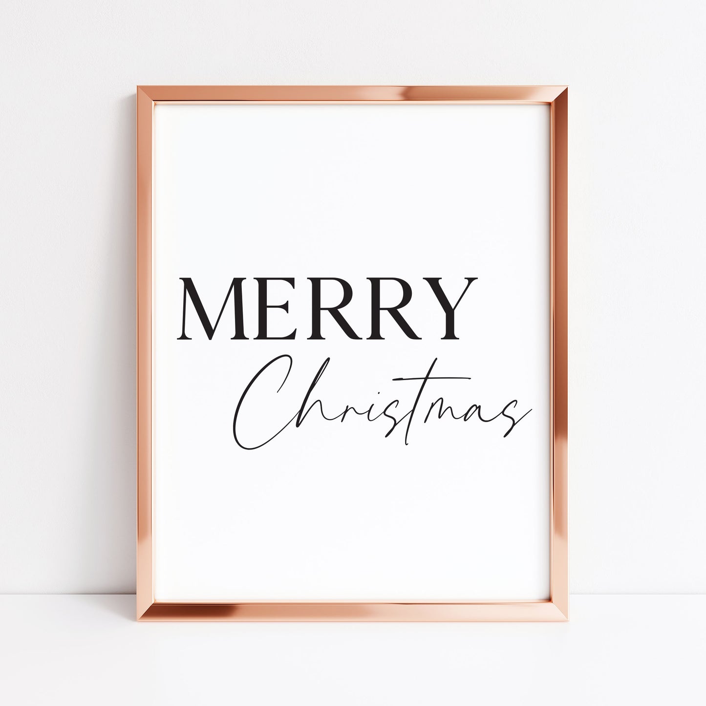 Christmas art print Merry Xmas seasonal unframed wall art poster