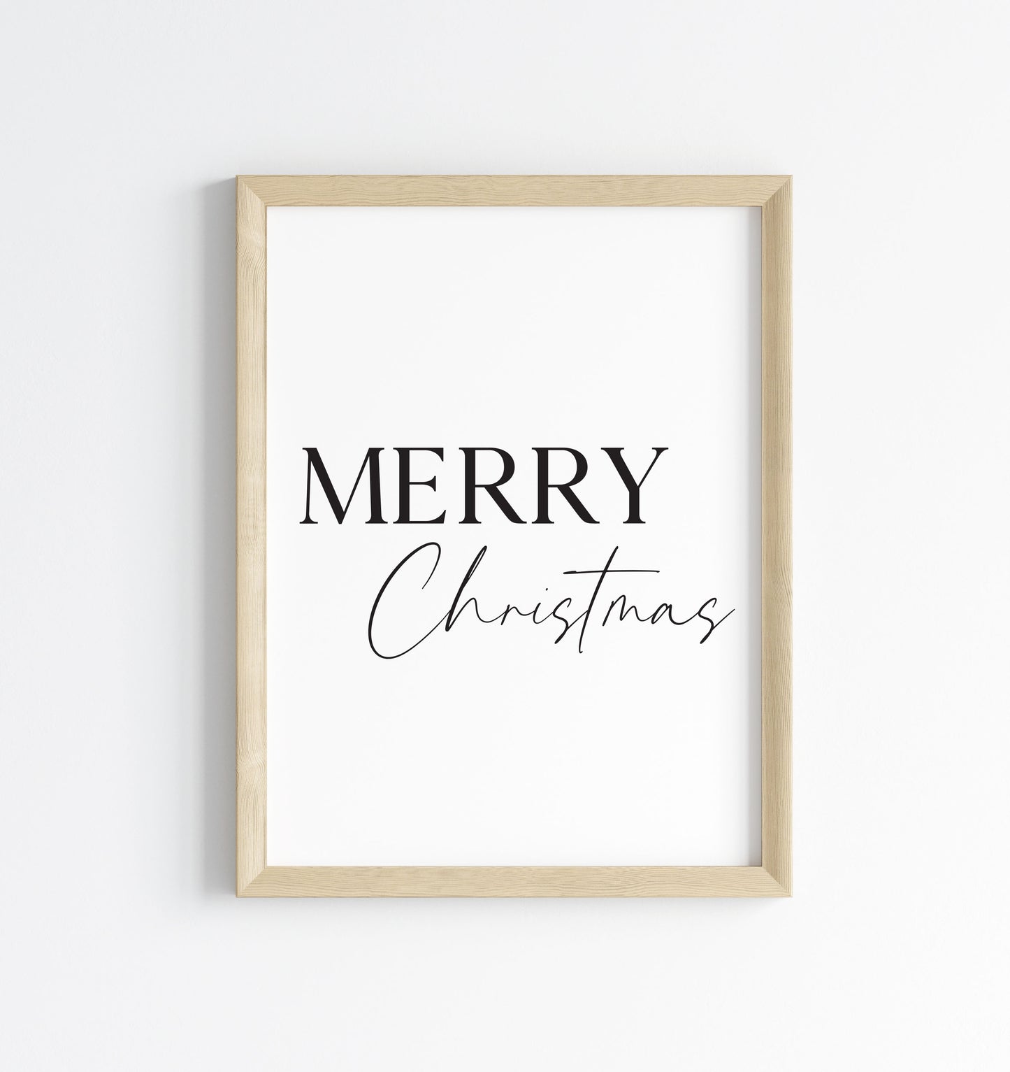 Christmas art print Merry Xmas seasonal unframed wall art poster