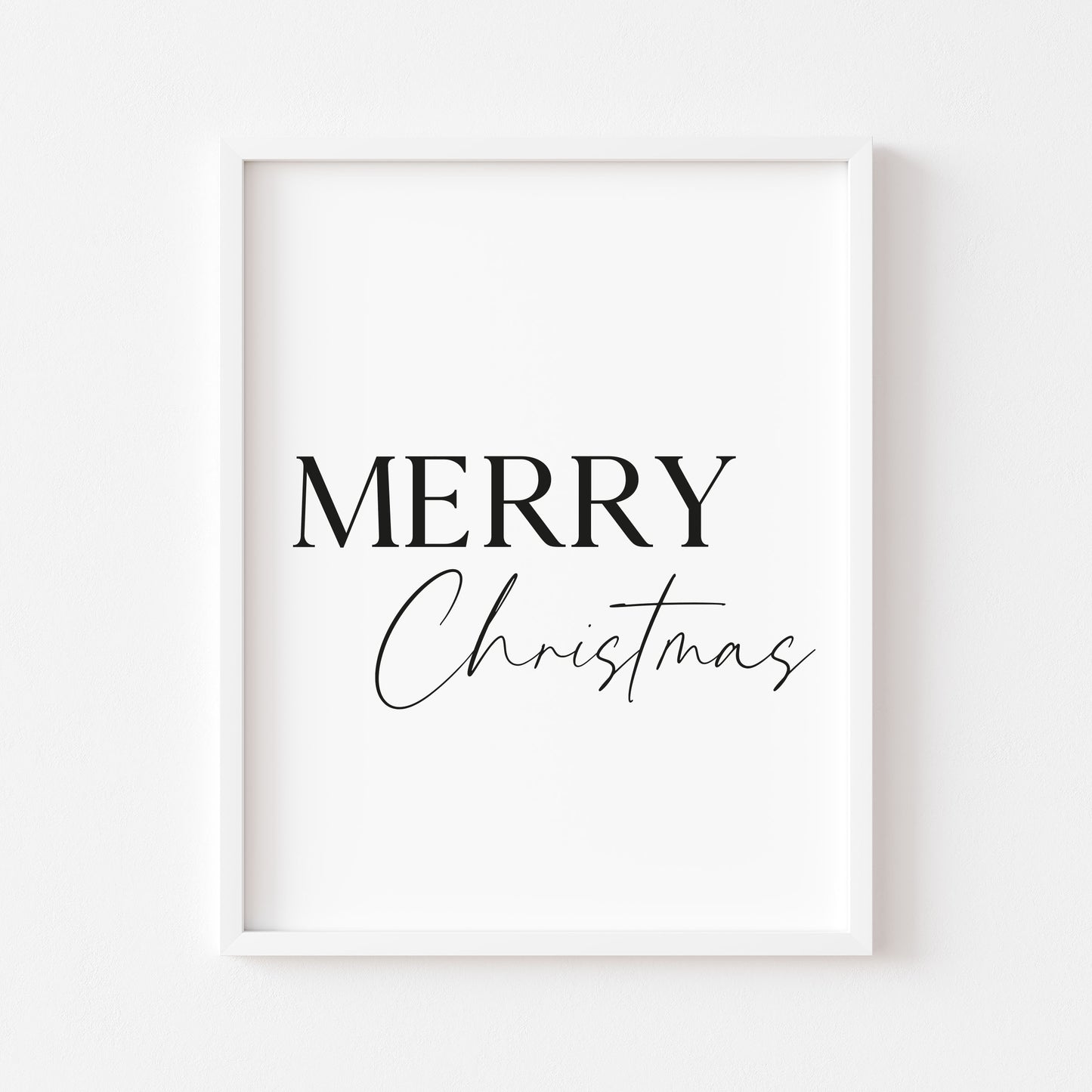 Christmas art print Merry Xmas seasonal unframed wall art poster