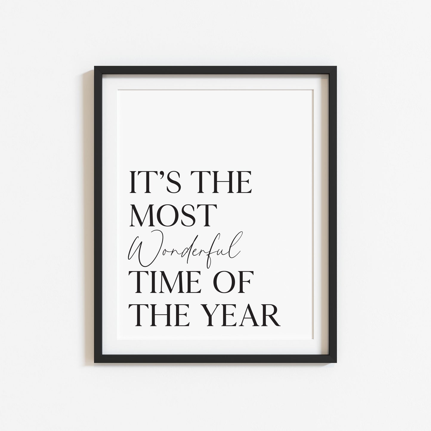 Christmas art print most wonderful time of the year seasonal unframed wall art poster