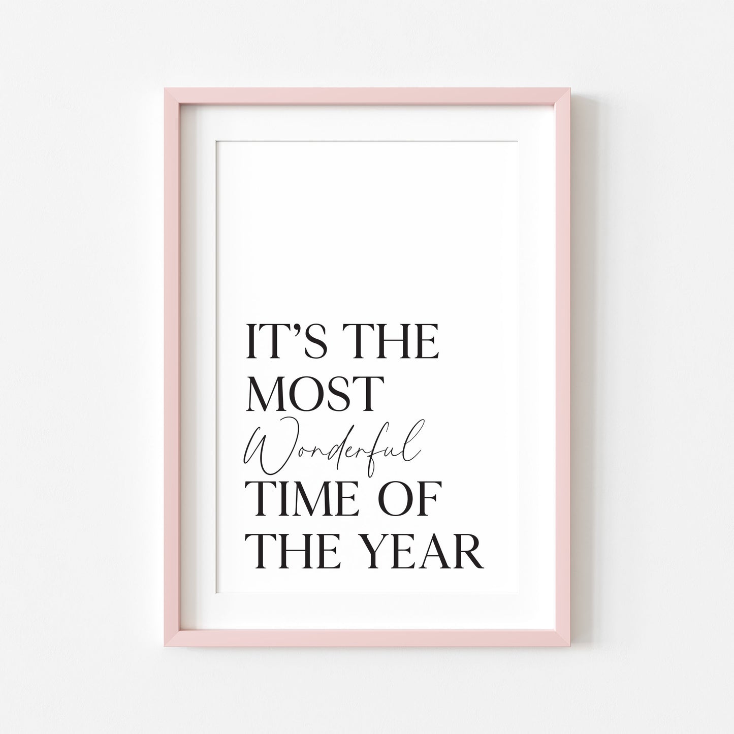 Christmas art print most wonderful time of the year seasonal unframed wall art poster