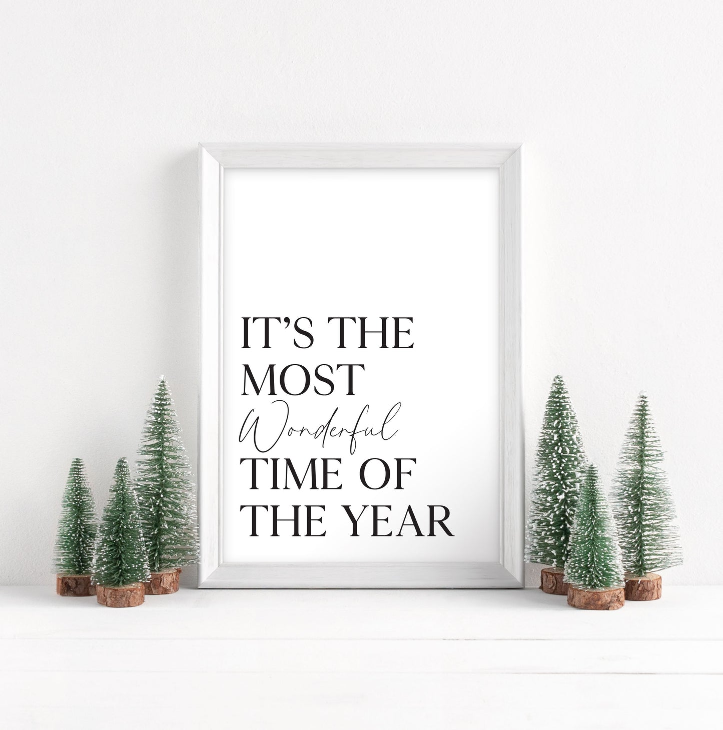 Christmas art print most wonderful time of the year seasonal unframed wall art poster