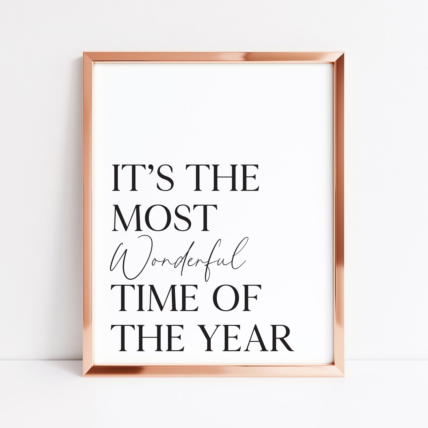 Christmas art print most wonderful time of the year seasonal unframed wall art poster