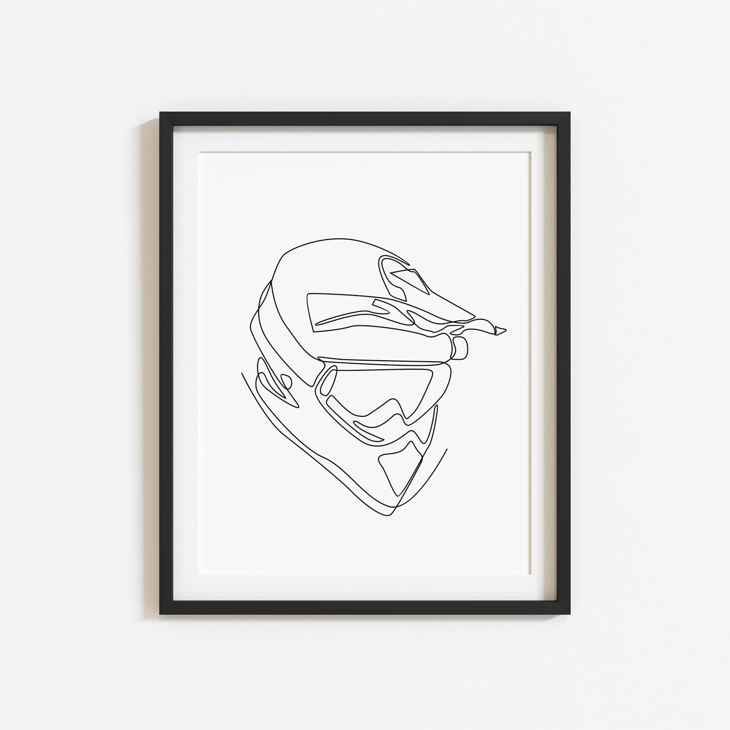 Motocross motor sport line drawing illustration sports bedroom unframed wall art poster print