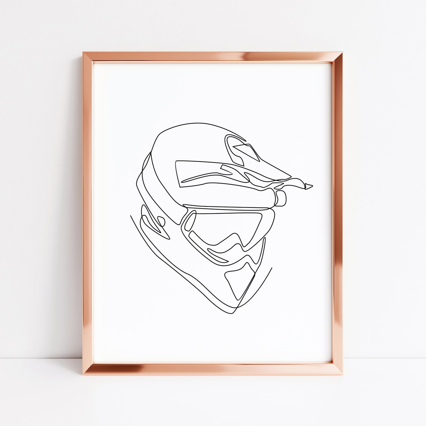 Motocross motor sport line drawing illustration sports bedroom unframed wall art poster print