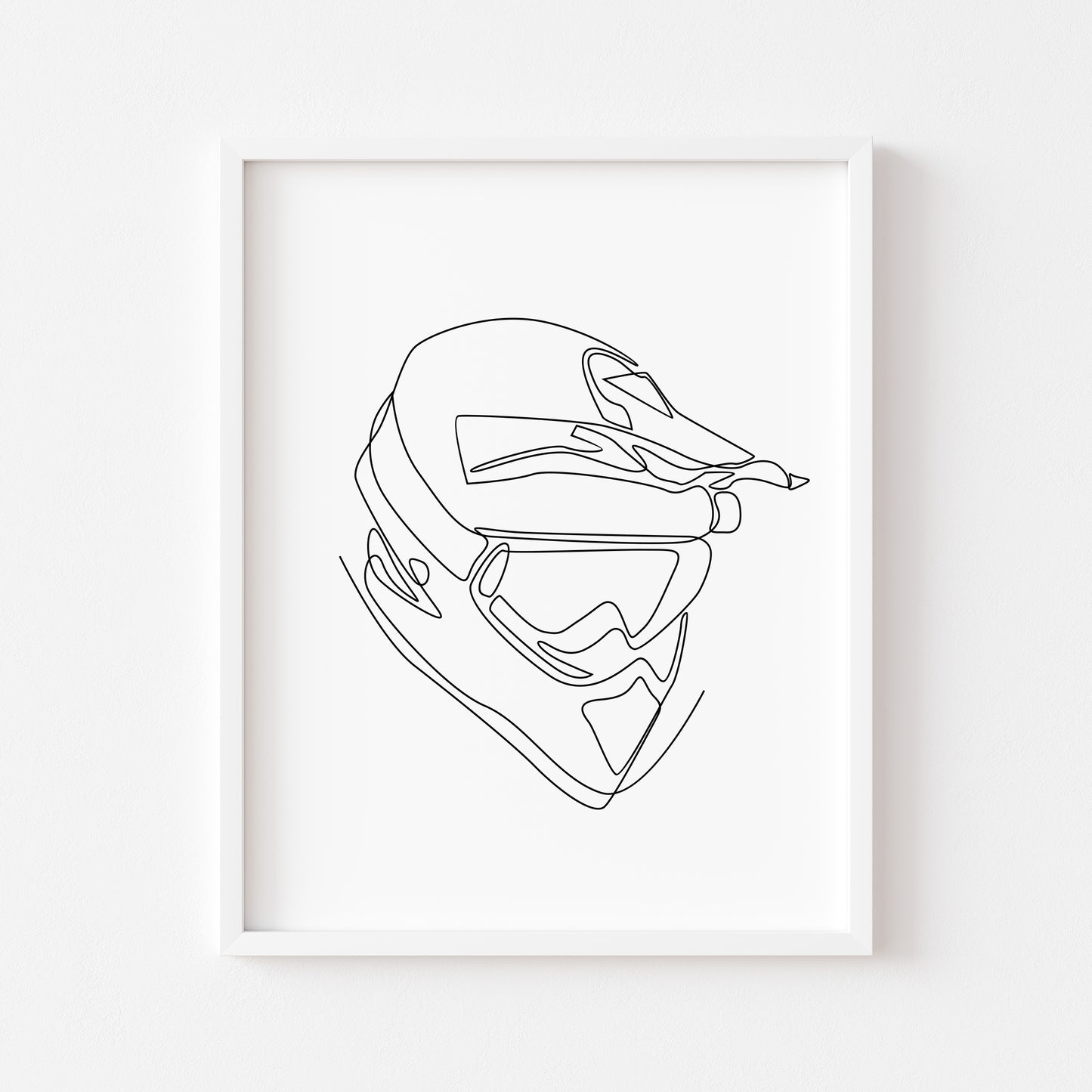 Motocross motor sport line drawing illustration sports bedroom unframed wall art poster print