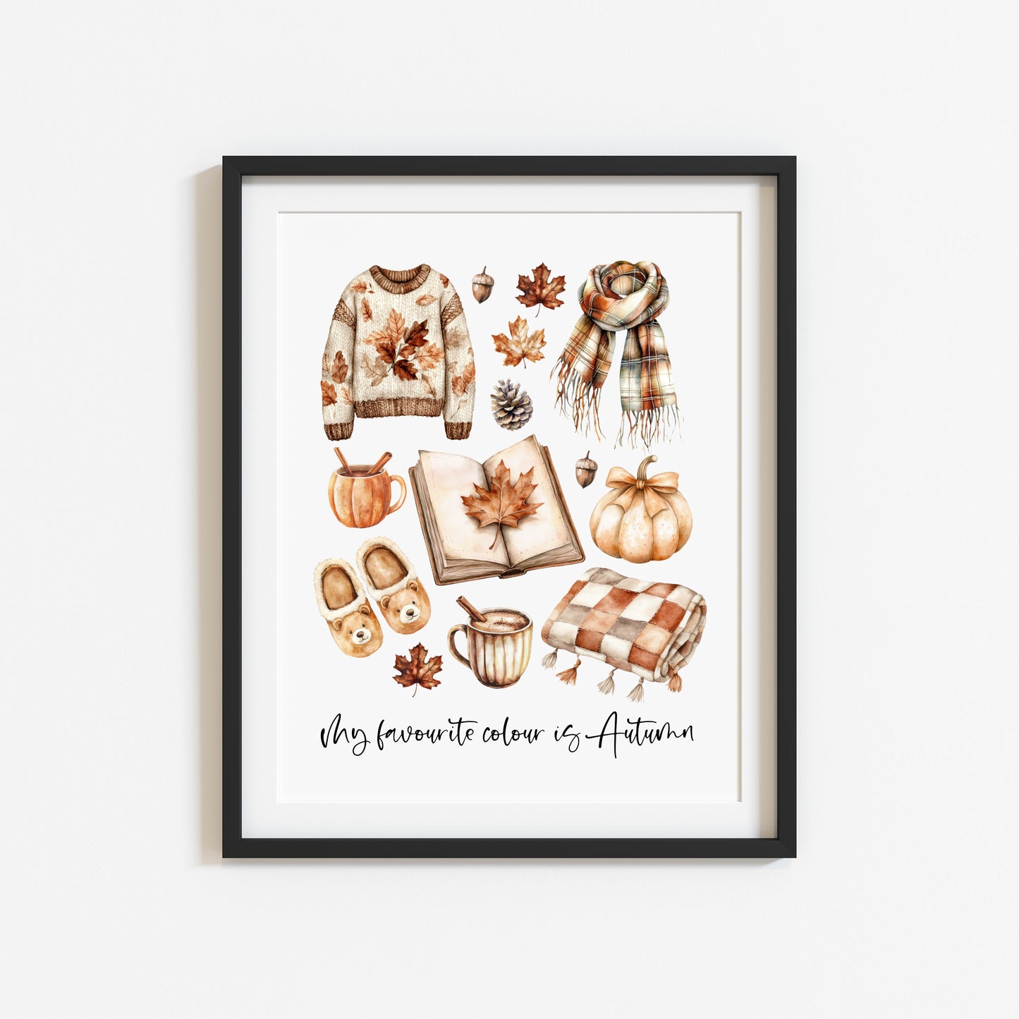 Autumn print, Autumn favourites my fave colour is Autumn unframed wall art poster print, autumn decor, autumn home decor, fall favourites
