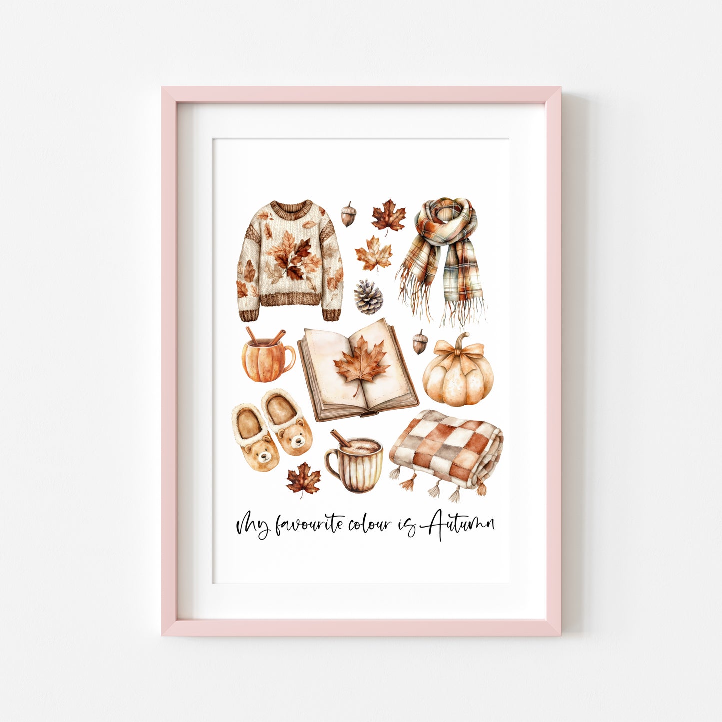 Autumn print, Autumn favourites my fave colour is Autumn unframed wall art poster print, autumn decor, autumn home decor, fall favourites