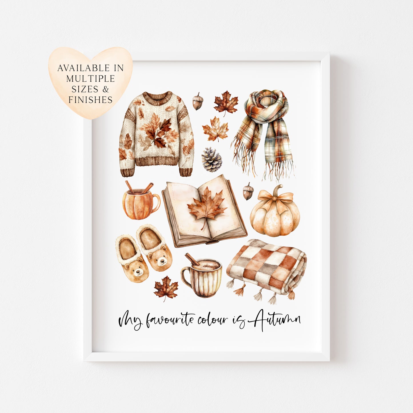 Autumn print, Autumn favourites my fave colour is Autumn unframed wall art poster print, autumn decor, autumn home decor, fall favourites