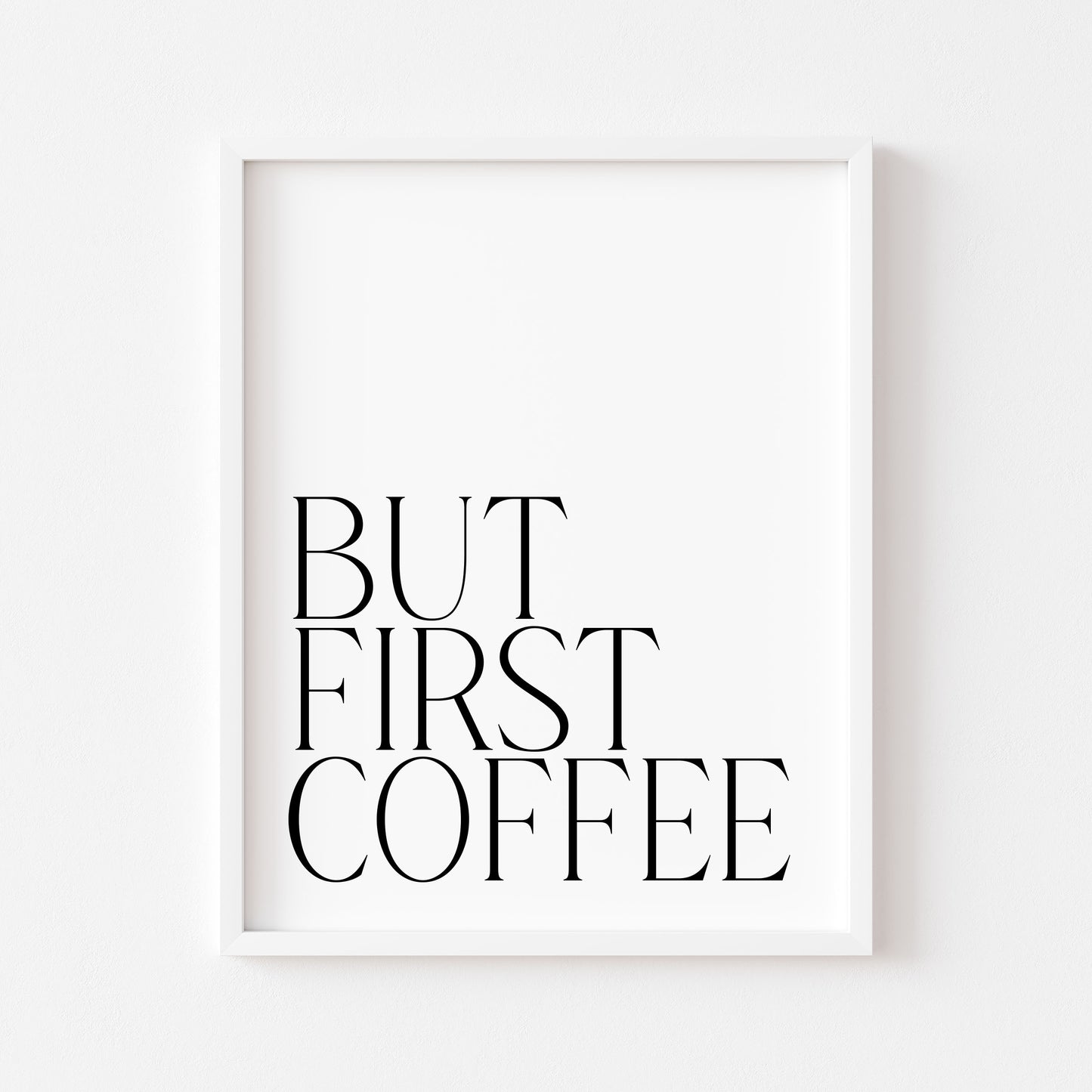 But first coffee kitchen coffee typography unframed wall art poster print, kitchen decor, office decor, coffee lover, coffee wall art gift