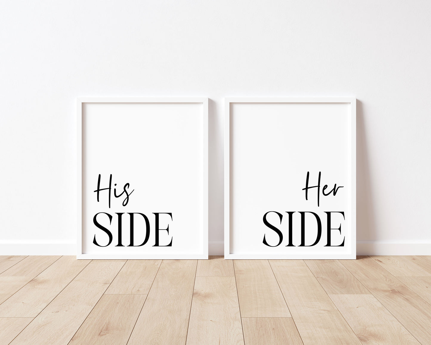 His and Hers Bedroom Prints Wall Art (Set of 2 unframed)