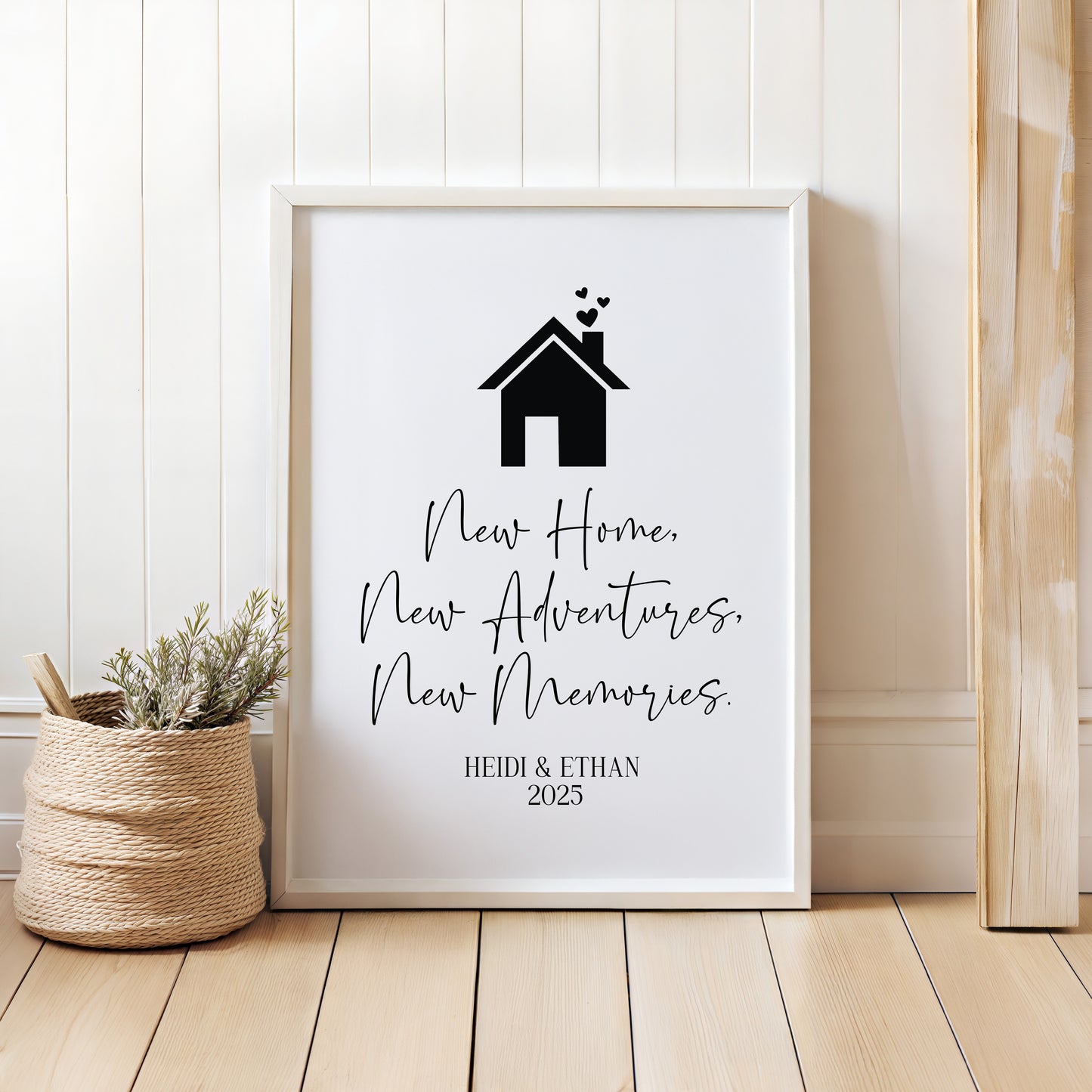 Personalised Couples Family New Home Print Adventures & Memories unframed wall art poster