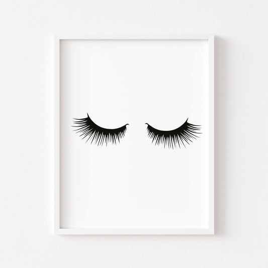 Eyelashes illustration drawing fashion bedroom unframed wall art poster print