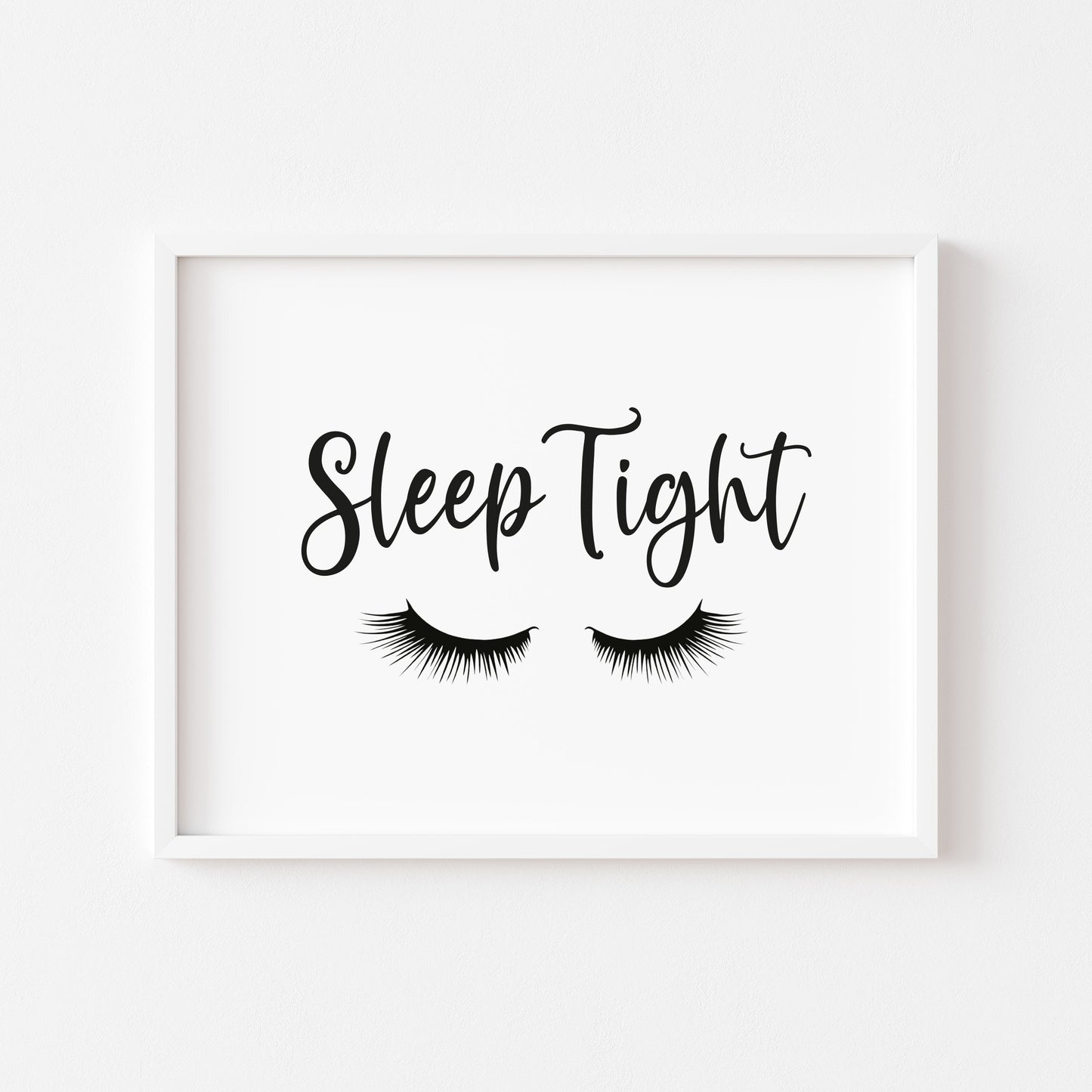 Sleep tight eyelashes illustration unframed wall art poster print