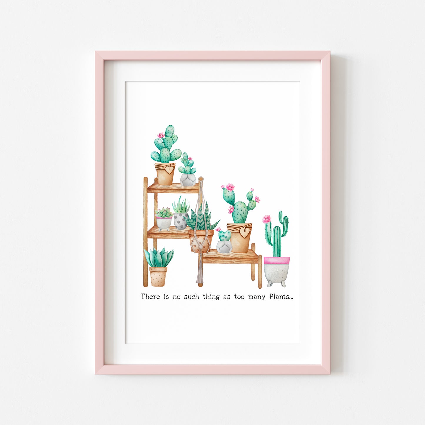 Succulent Plant print funky plants, plant quotes pink green unframed wall art poster print plant decor plant pics plant quote home plants