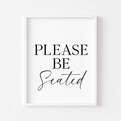 Please be seated bathroom wash room toilet unframed wall art poster print, bathroom signs, bathroom accessories, bathroom pictures