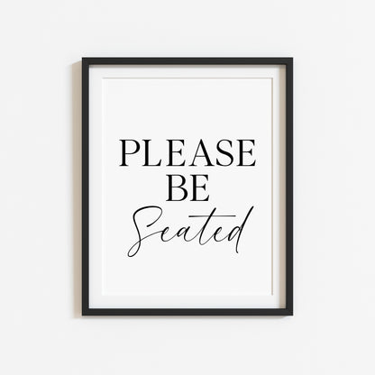 Please be seated bathroom wash room toilet unframed wall art poster print, bathroom signs, bathroom accessories, bathroom pictures