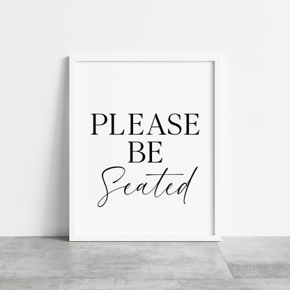 Please be seated bathroom wash room toilet unframed wall art poster print, bathroom signs, bathroom accessories, bathroom pictures