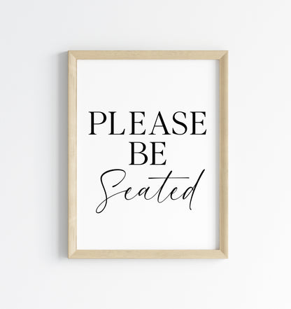 Please be seated bathroom wash room toilet unframed wall art poster print, bathroom signs, bathroom accessories, bathroom pictures