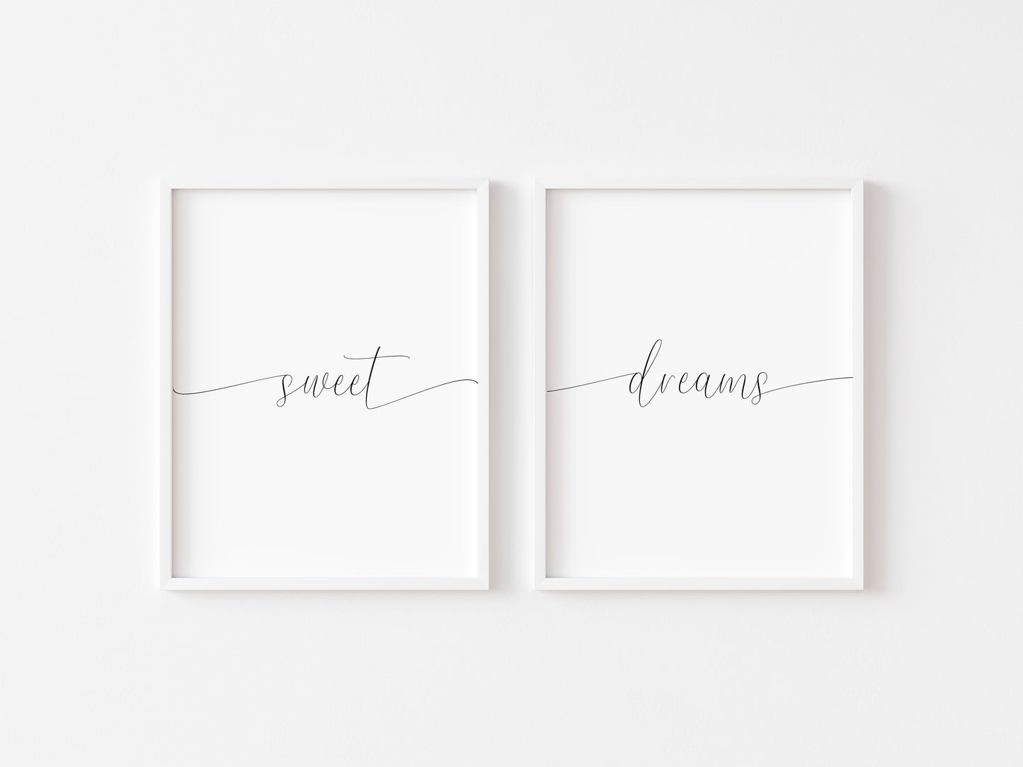 Sweet dreams set of 2 bedroom simplistic home borderless unframed wall art poster prints