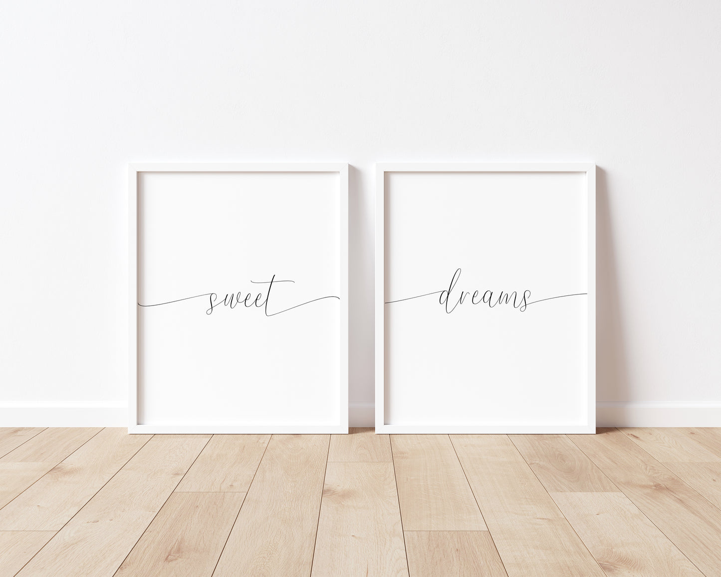 Sweet dreams set of 2 bedroom simplistic home borderless unframed wall art poster prints