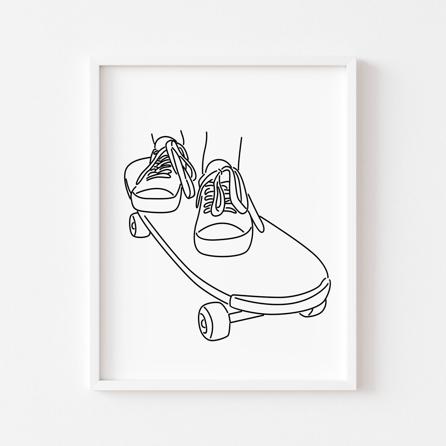 Skate boarding print line drawing skate board skating bedroom unframed wall art poster print