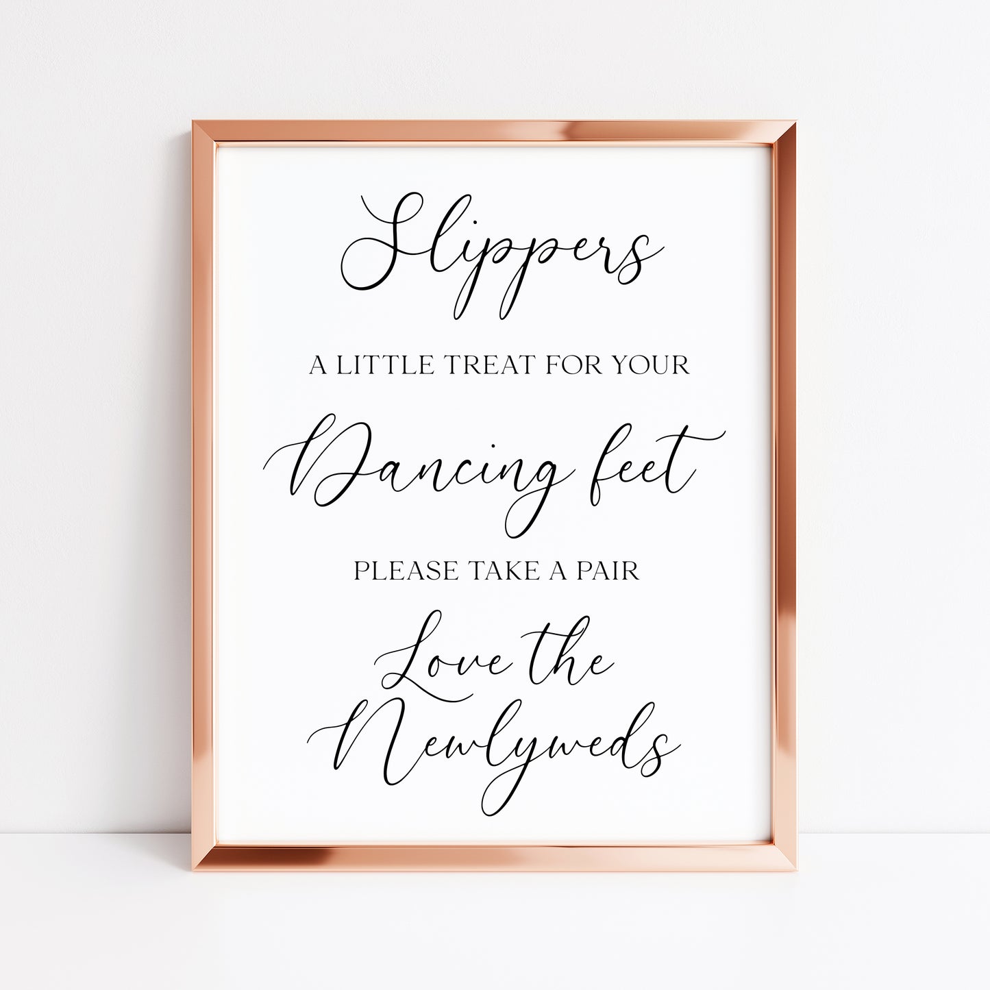 Slippers Wedding Sign Print a treat for your Dancing Feet unframed wall art poster