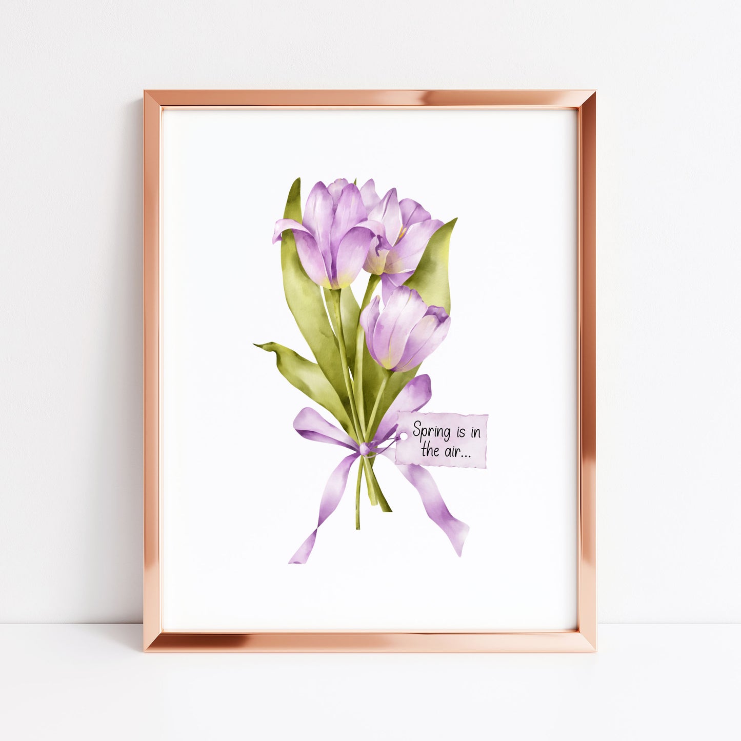 Purple Tulips Wall Art Print, Spring is in the air home Decor poster (unframed)