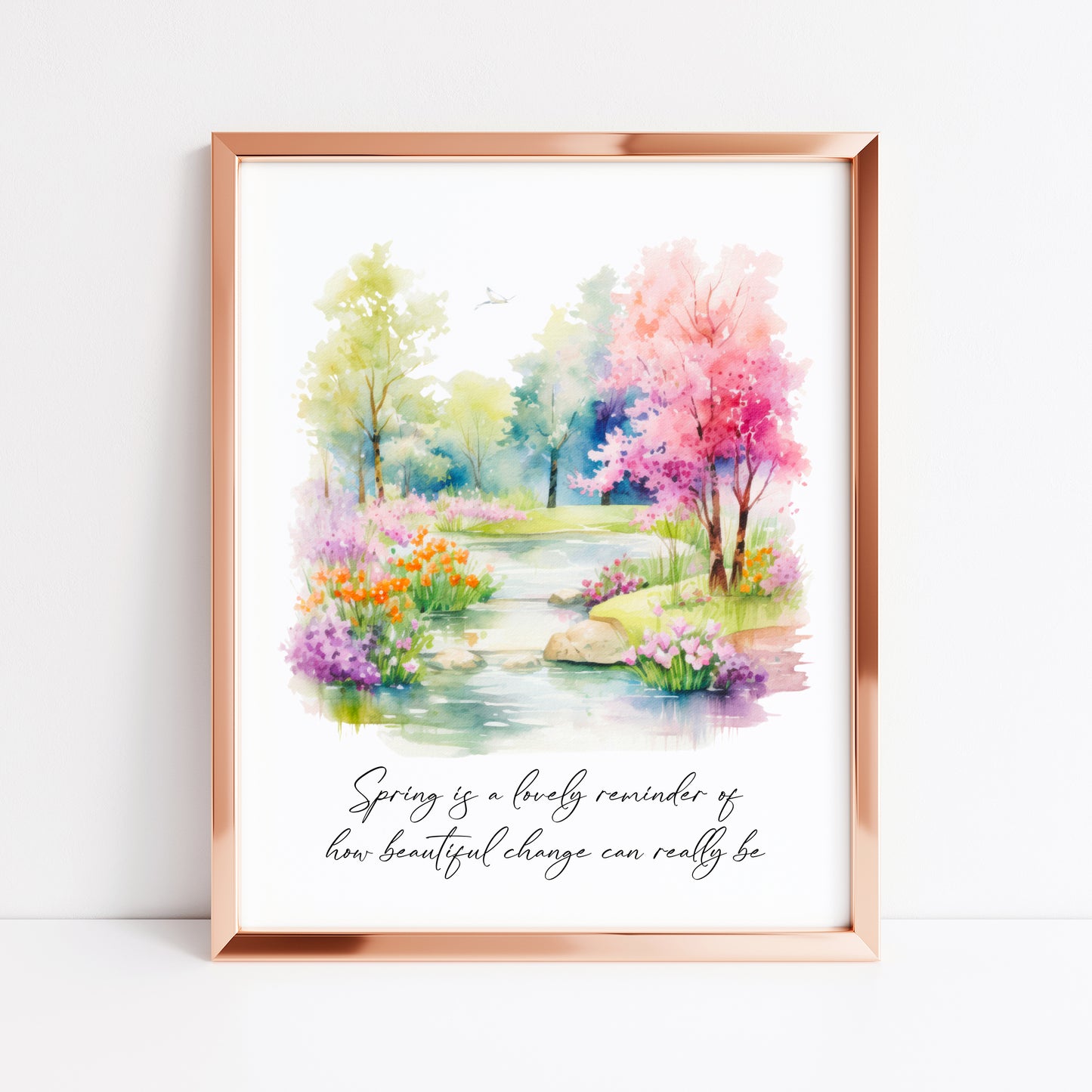 Spring is a lovely reminder of how beautiful change can really be scenery view seasonal home bedroom unframed wall art poster print