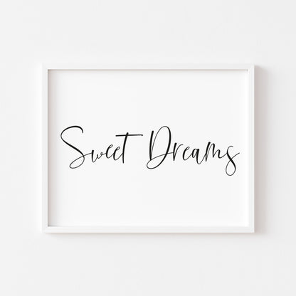 Sweet dreams landscape bedroom home unframed wall art poster print