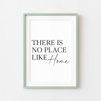 There is no place like Home typography Wall Art (unframed)