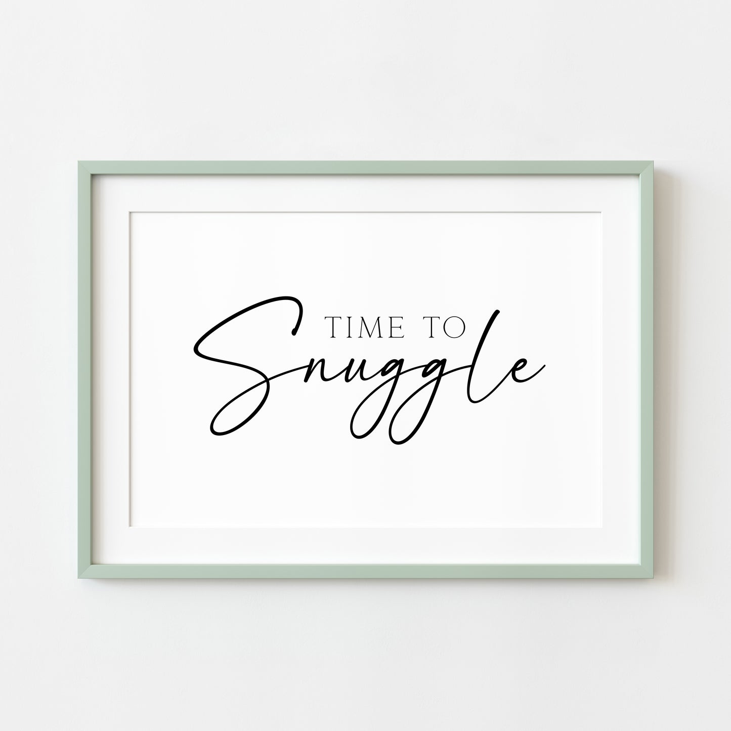 Time to Snuggle, cuddle bedroom love couples landscape unframed wall art poster print