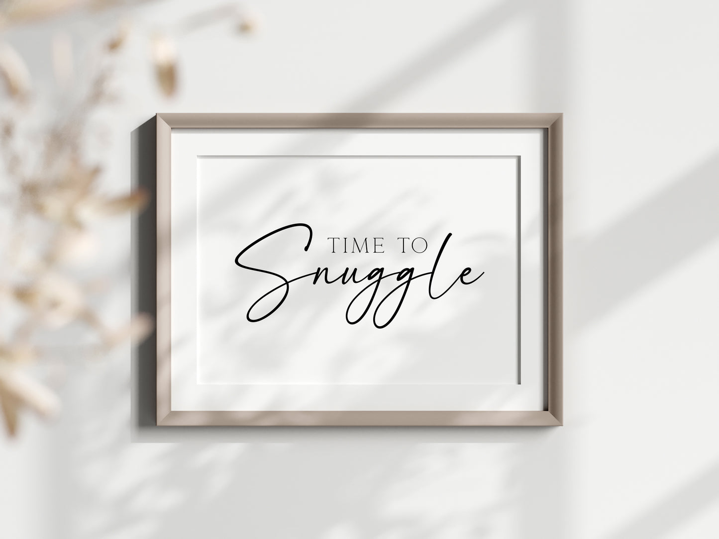 Time to Snuggle, cuddle bedroom love couples landscape unframed wall art poster print