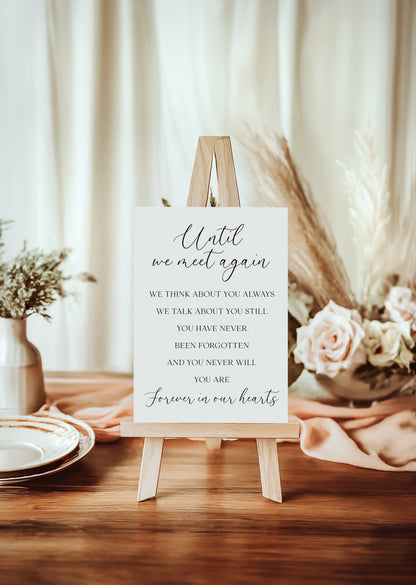 Wedding memorial print, until we meet again unframed wall art poster