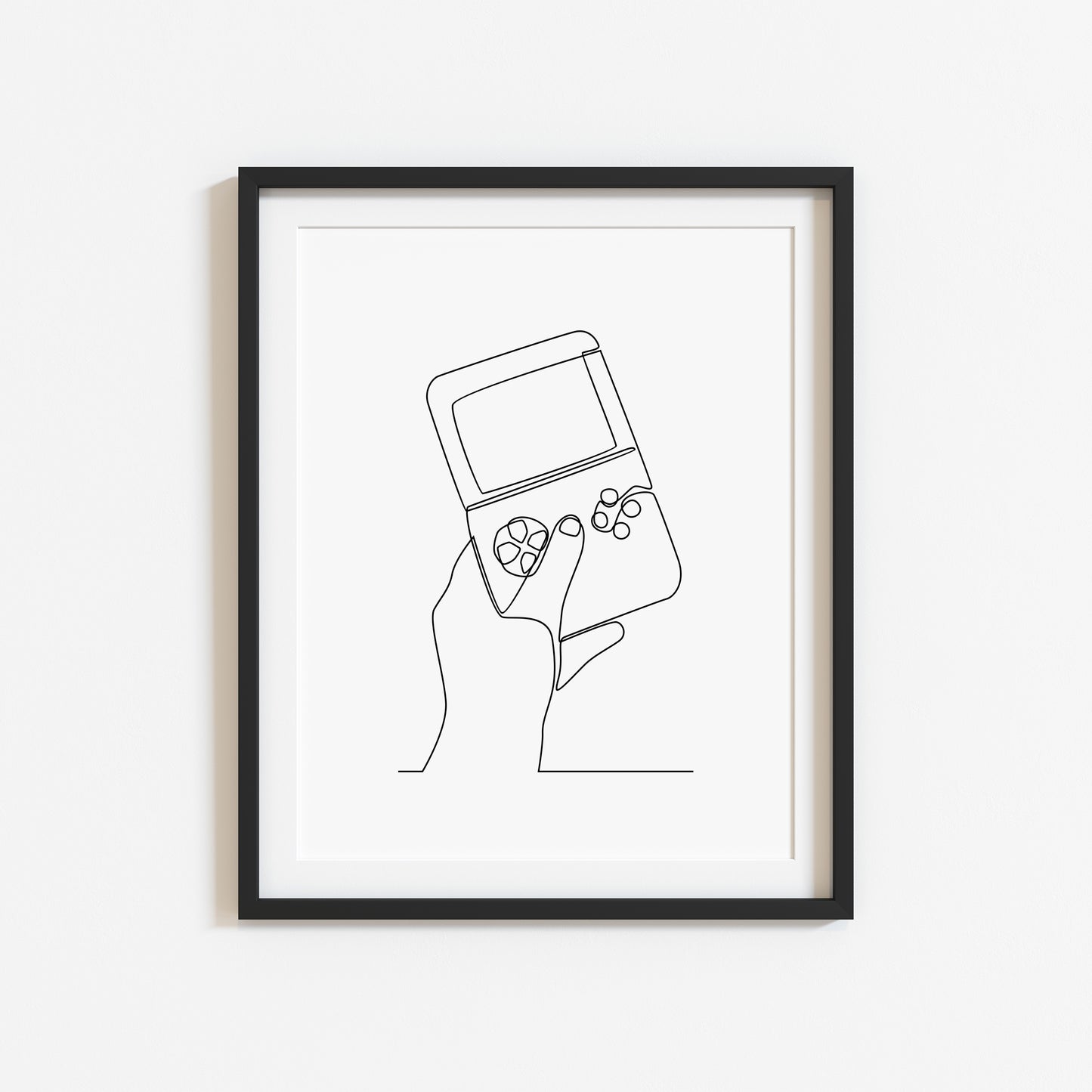 Vintage console line drawing illustration gaming gamer bedroom unframed wall art poster print